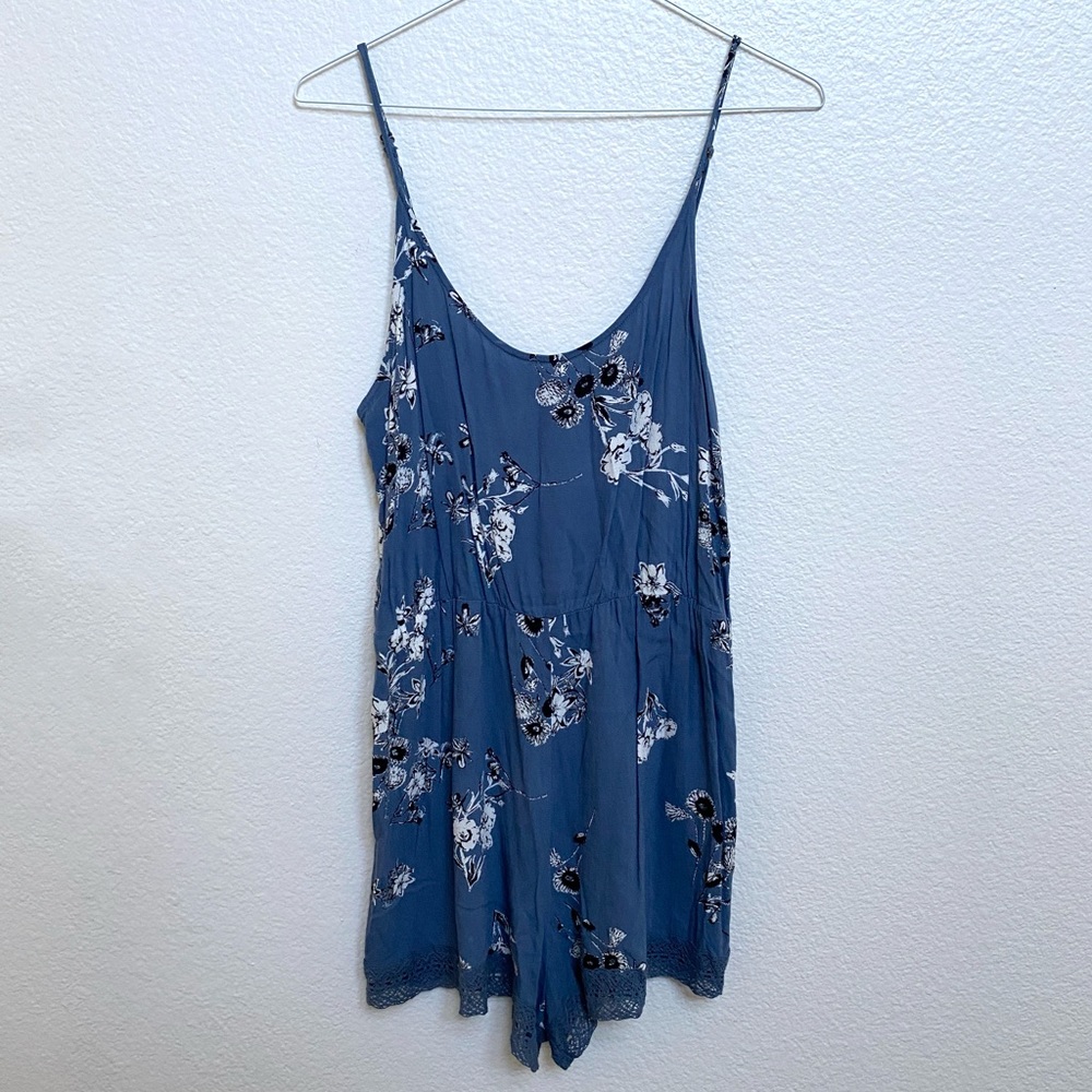 Kendall & Kylie Blue Floral Romper